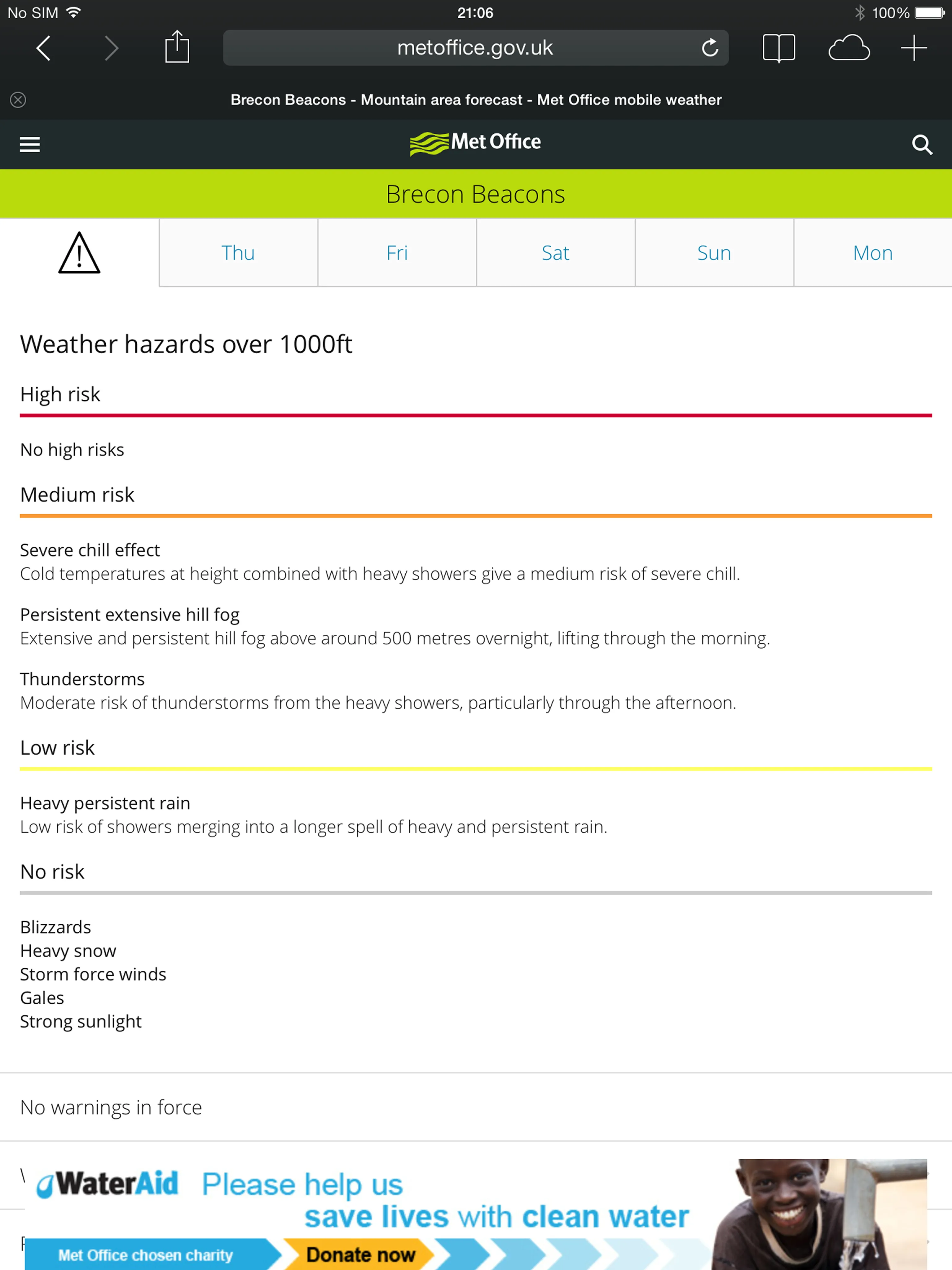 Met Office — Brecon Beacons mountain forecast