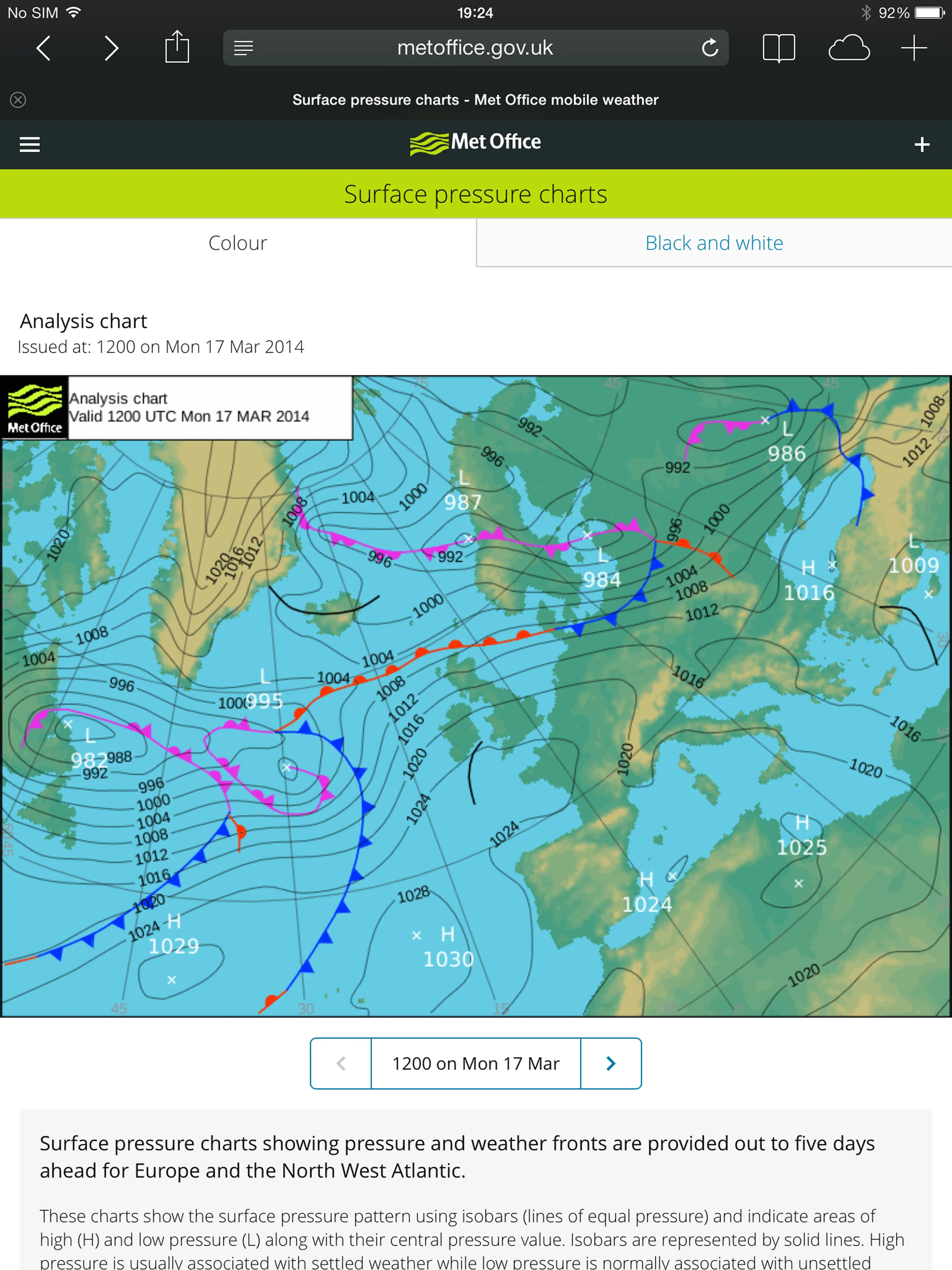 Met Office — surface pressure