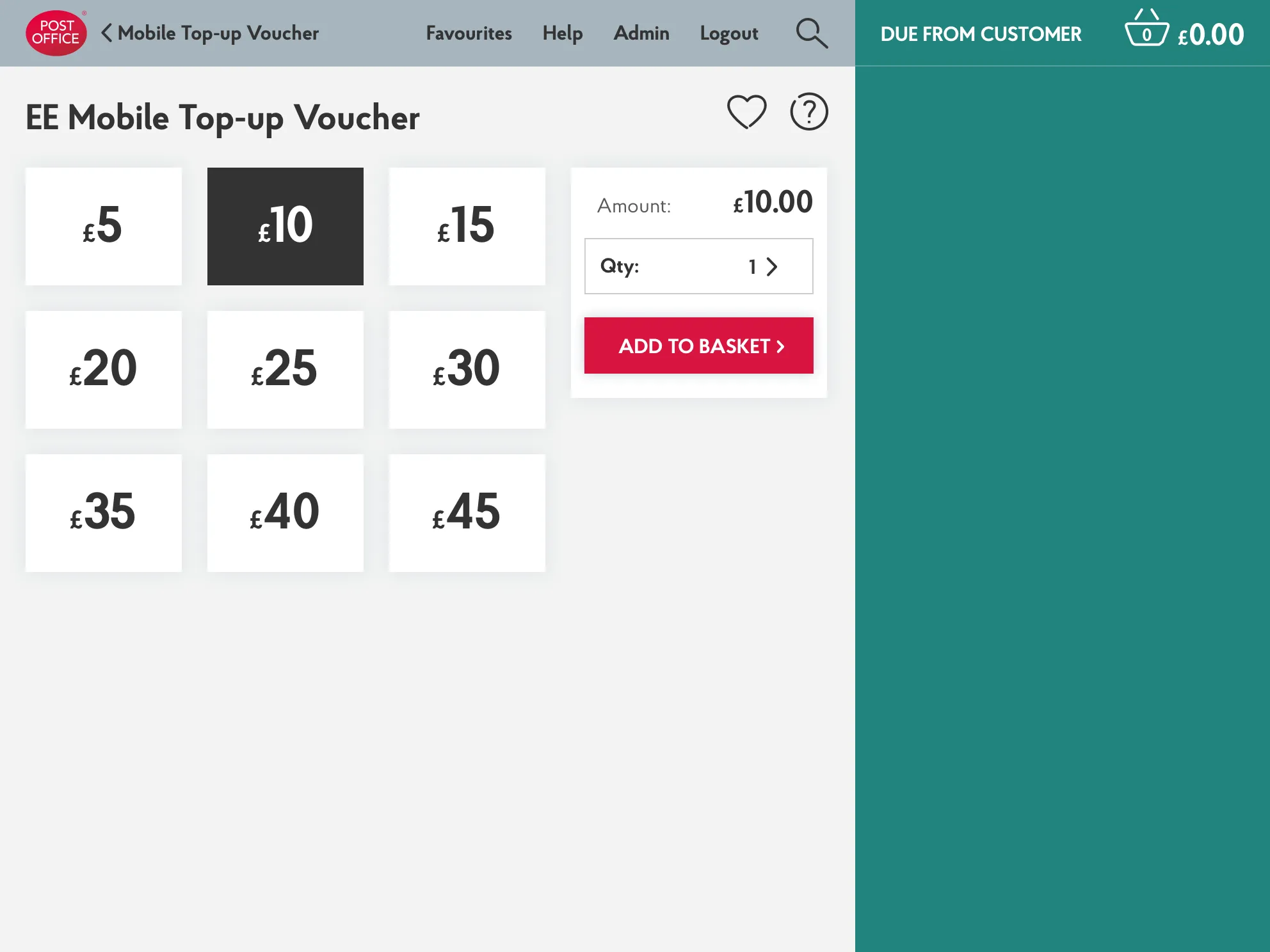 EPOS tablet interface