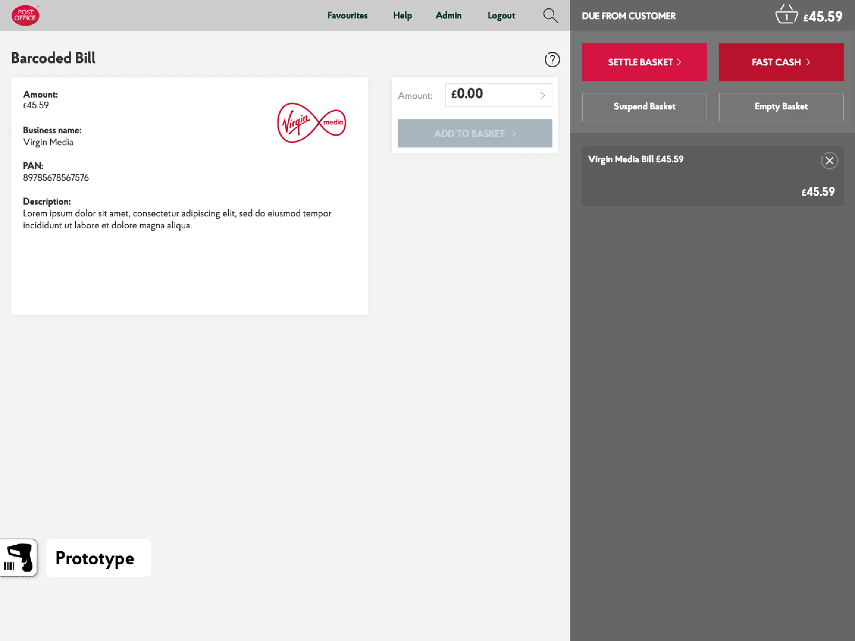 Interactive prototype